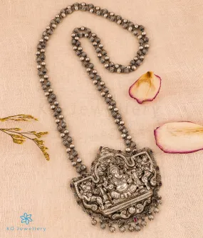 The Mahaganapati Silver Nakkasi Beads Necklace