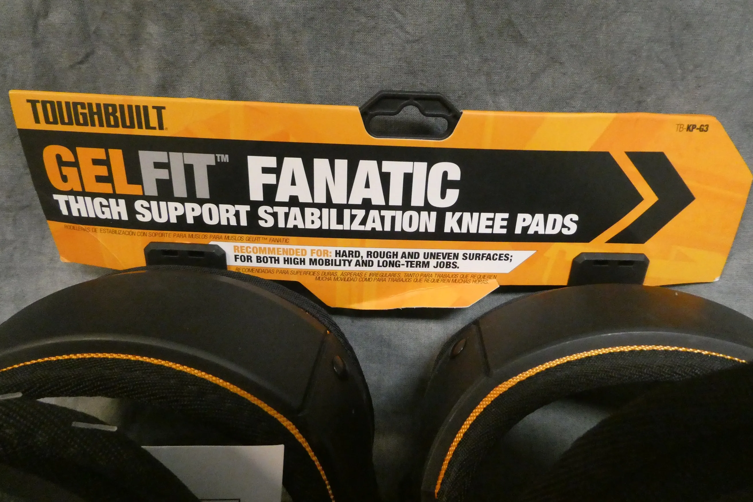 Toughbuilt GelFit Fanatic Thigh Support Stabilization Knee Pads - Brand New!