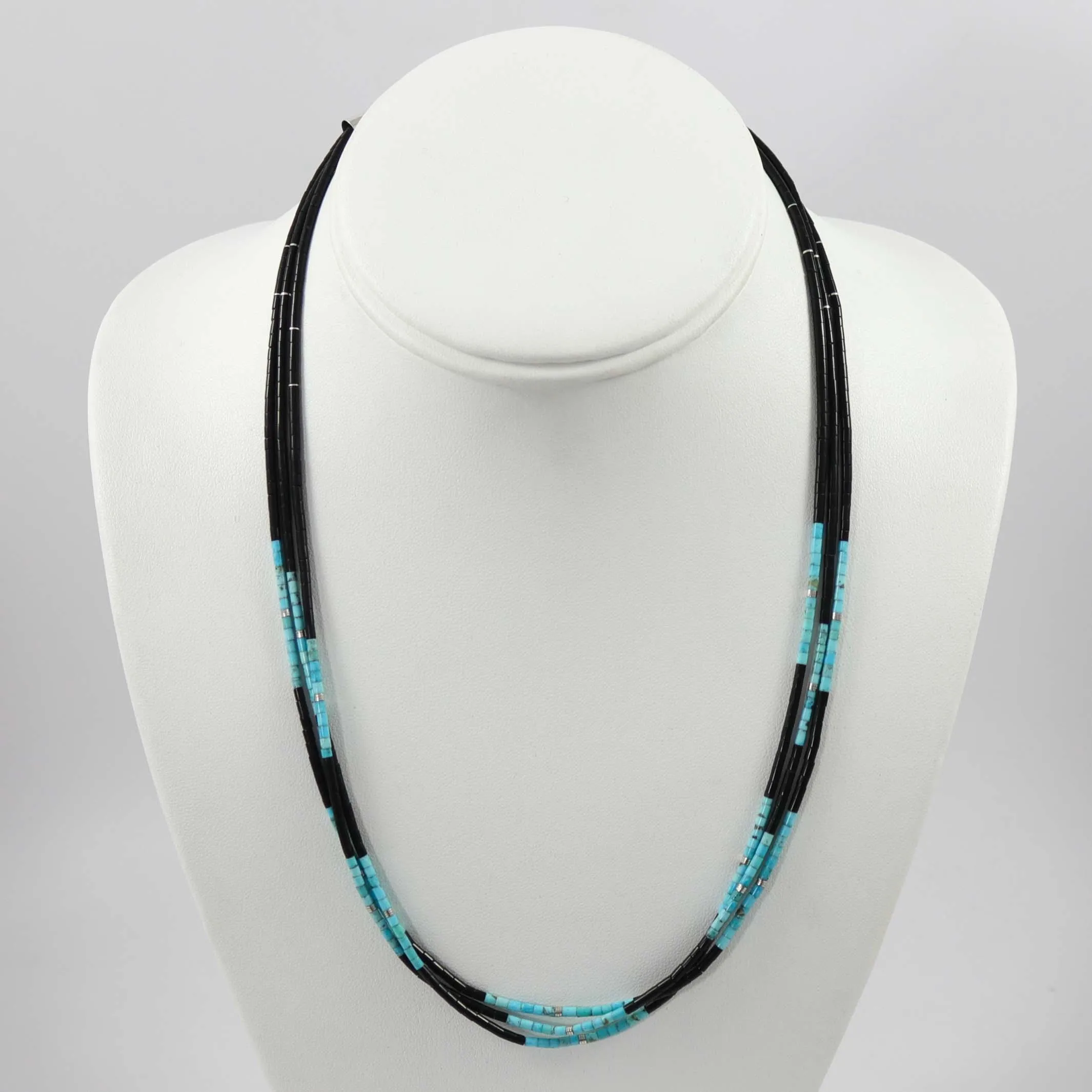 Turquoise and Jet Necklace