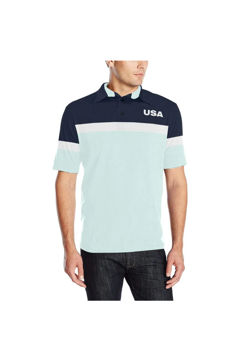 USA BLUE Men's Polo Shirt