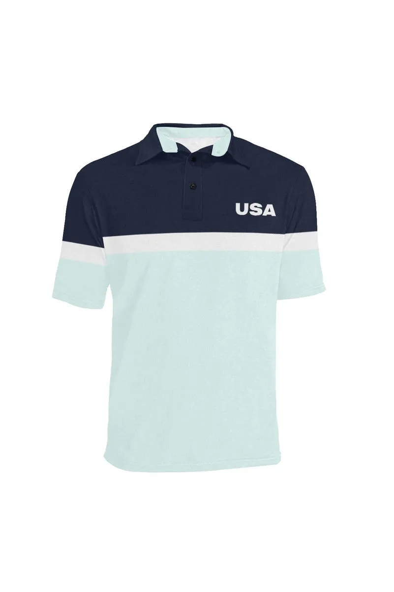 USA BLUE Men's Polo Shirt