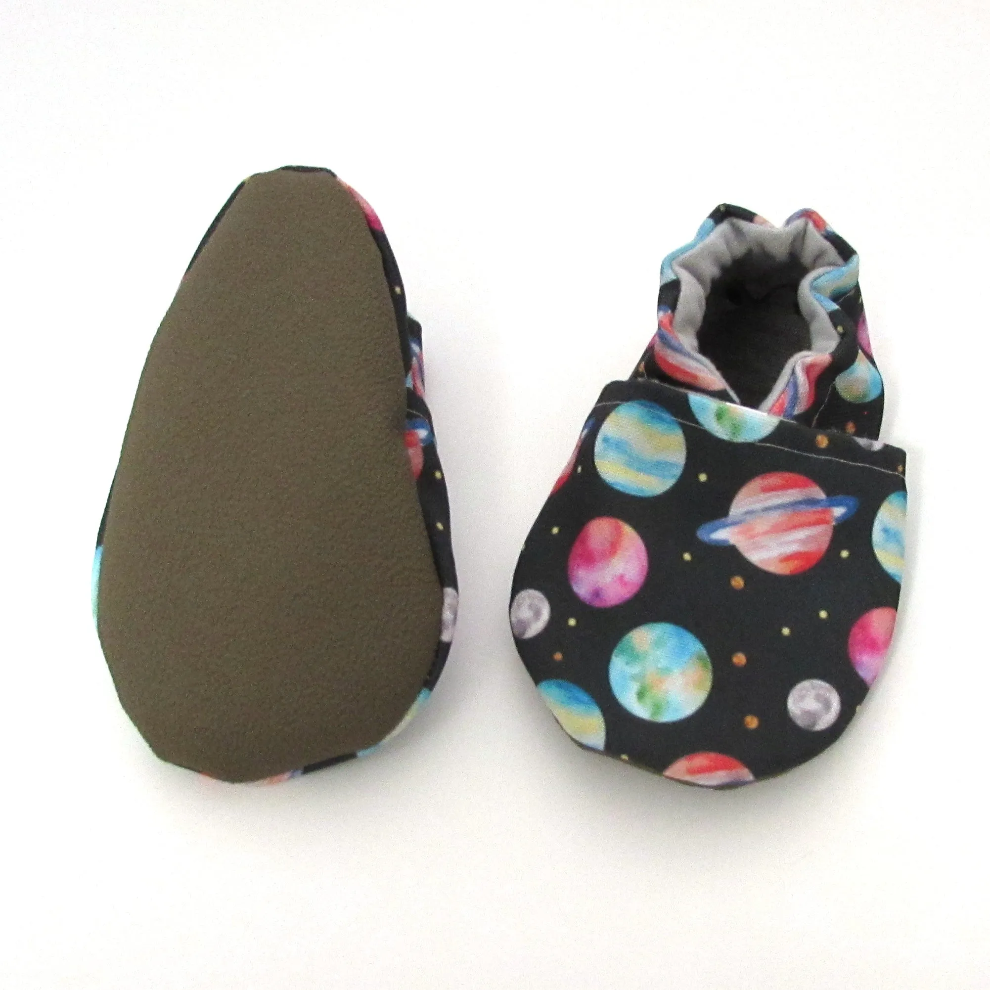 Watercolor Space Baby Shoes